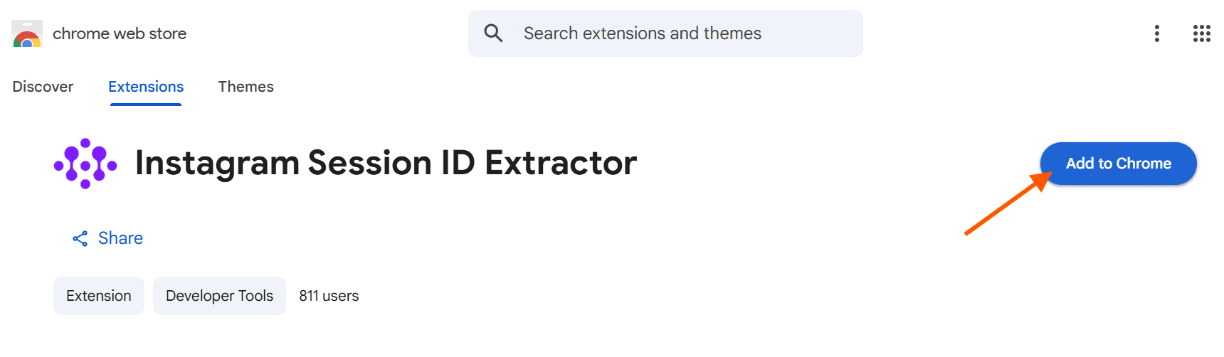 Open extension from toolbar